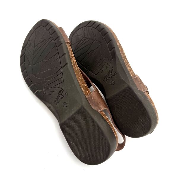 Dansko Brown Leather Reese Thong Sandals Size 38 / 8 - Picture 7 of 7
